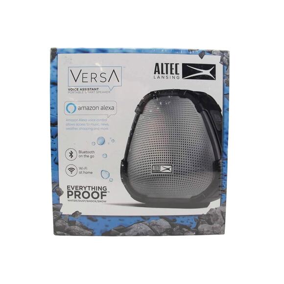 Altec Lansing VersA Smart Portable Bluetooth Speaker Black and Silver - Picture 1 of 4